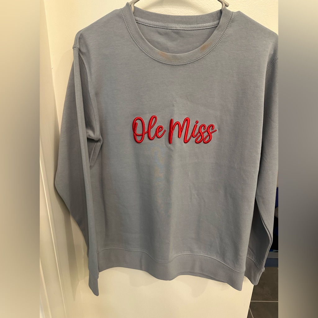 Custom Made Ole Miss Sweatshirt Size Small Custom Made Ole Miss Sweatshirt Size Small